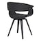 Armen Living Summer Contemporary Dining Chair in Black Brush Wood Finish and Charcoal Fabric LCSUCHBLCH - alternate 4